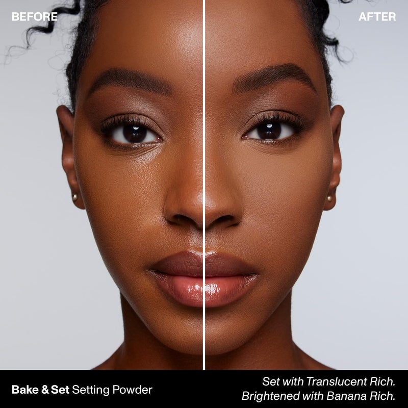 Morphe Bake & Set Setting Powder - Lightweight, Talc-Free Finishing Powder for Face Makeup with a Soft, Natural Finish - Minimizes Shine for Up to 24HR - Banana Rich (0.31 oz) - Image 2