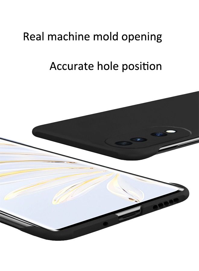 غطاء حماية لهاتف Honor 90 مع واقي عدسة الكاميرا من السيليكون الناعم 3 في 1 مضاد للخدش ومضاد للسقوط ومضاد لبصمات الأصابع وخفيف الوزن وغطاء خلفي مقاوم للصدمات لهاتف Honor 90 المحمول - Image 3