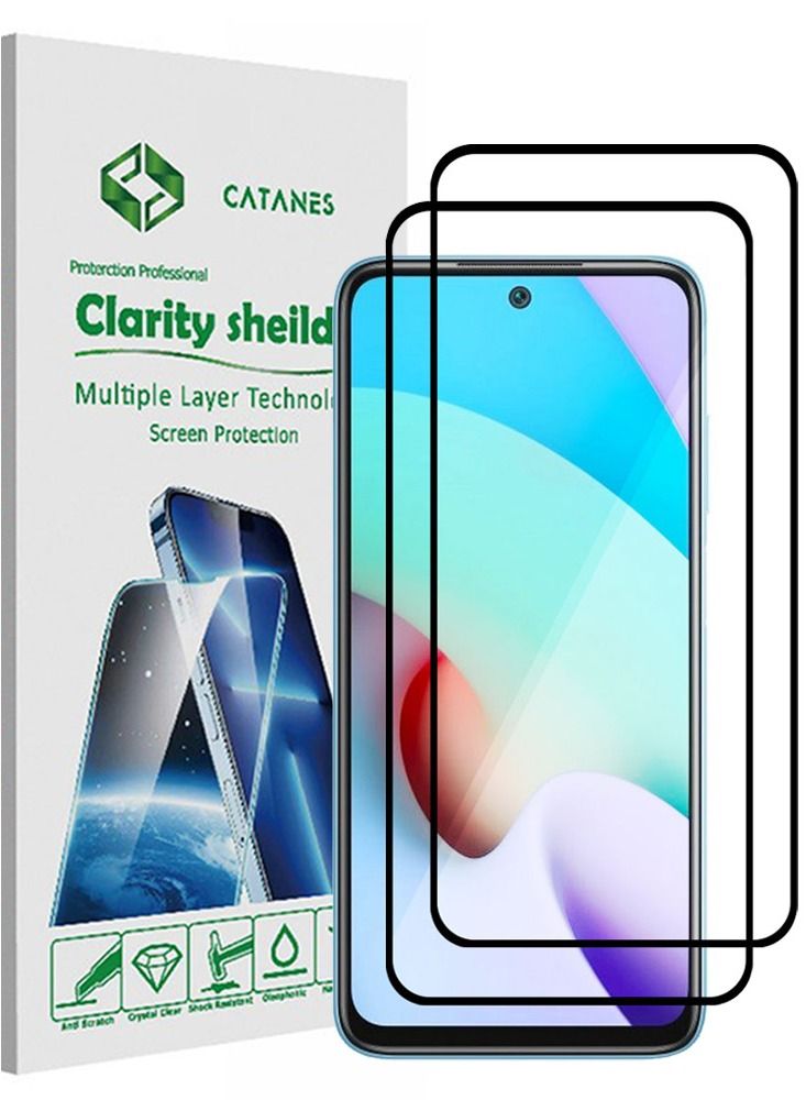 CATANES 2 Pack For Xiaomi10 Screen Protector Tempered Glass Full Glue Back - Image 1