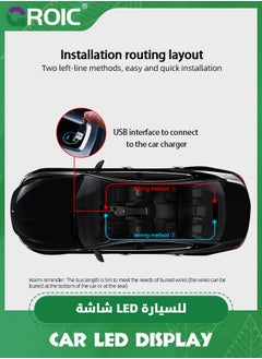 GROIC LED Light Sign for Car,LED Sign Programmable FPCB Flexible Matrix Panel,Bluetooth Application Control DIY Programmable Scrolling LED Sign for Car,Party  - Image 2