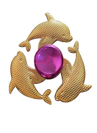 Luxury Gold Zinc Alloy Fidget Spinner with Dolphin Design with Pink Center  - Durable and Portable Handheld for Comfort and Focus Fidget Spinner - pzsku/ZDE06C0FEB93CD1887A4EZ/45/1742131059/ff9f1334-1133-4ab4-aace-2e9ca448764c