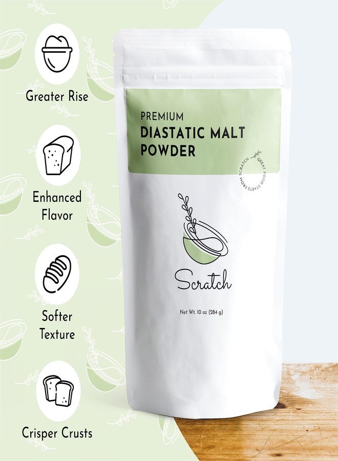 Scratch Diastatic Malt Powder for Baking - (10oz) Dried Barley Malt for Baking Bread - Bread Improver - Premium Baking Ingredients for Breads, Pizzas, Pretzels, Desserts, Shakes and More - Image 2