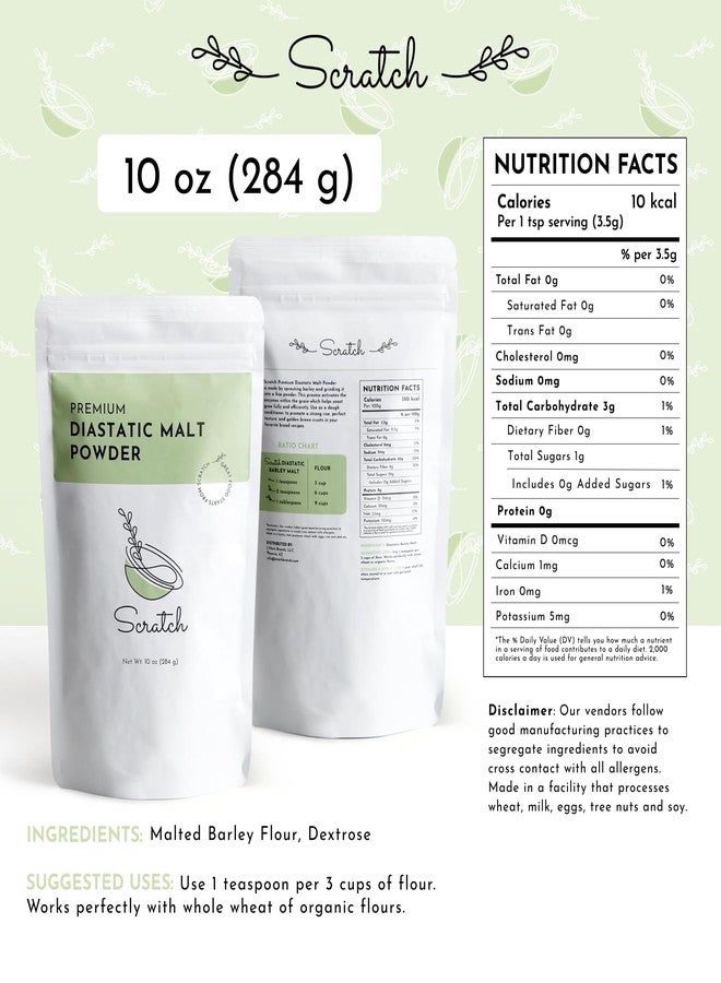 Scratch Diastatic Malt Powder for Baking - (10oz) Dried Barley Malt for Baking Bread - Bread Improver - Premium Baking Ingredients for Breads, Pizzas, Pretzels, Desserts, Shakes and More - Image 3