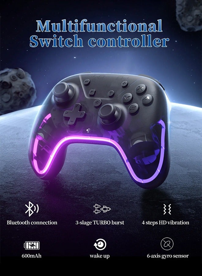 AOLION ALNS2288 Gaming Controller, Gamepad for Nintendo Switch/PC/Android/iOS,Bluetooth 5.3,6-Axis Gyro,4-Level Vibration,PC Steam  - Image 2