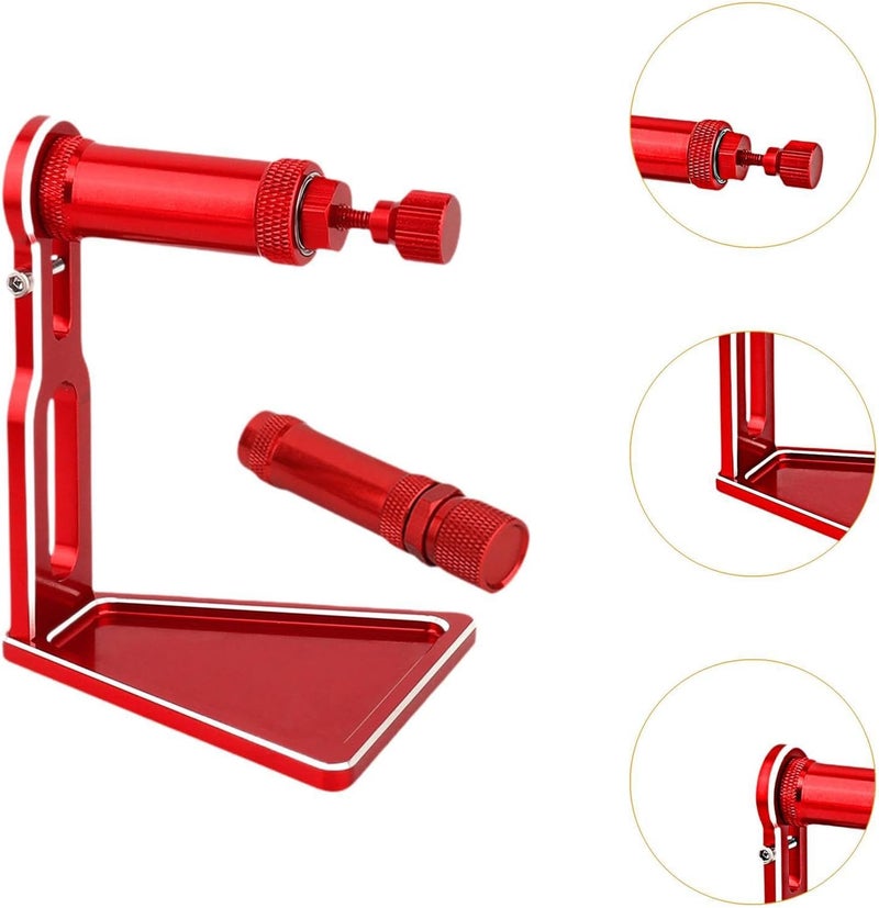 predolo RC Car Wheel Rim Tyre Balancer, Metal RC Car Tire Balance Tool, 12mm 17mm Hex Wheel Balancer Tool for 1/8 1/10 DIY Accessory, Red - Image 2