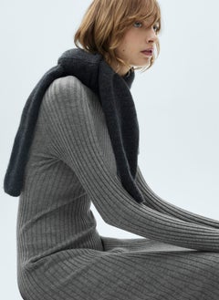 MANGO Flared Knit Perkins Collar Dress  - Image 3