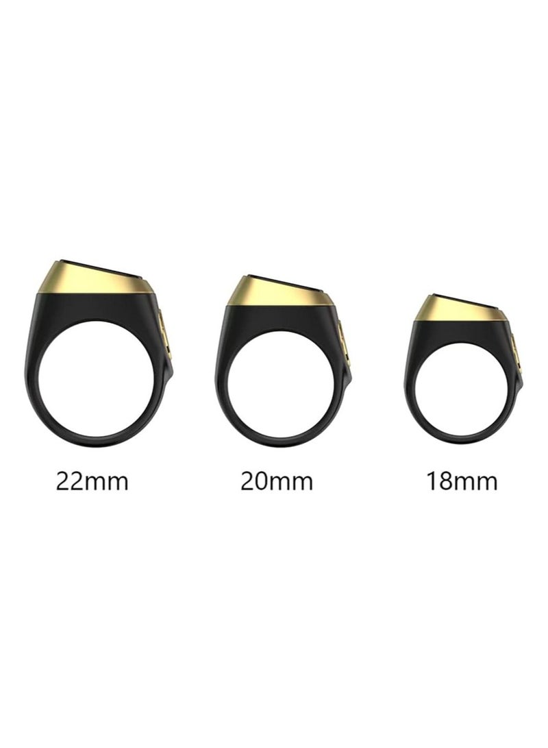 iQIBLA Smart Tasbih Zikr Ring Lite New 2022  only 11.7g 22 MM  BLACK GRAY - Image 5