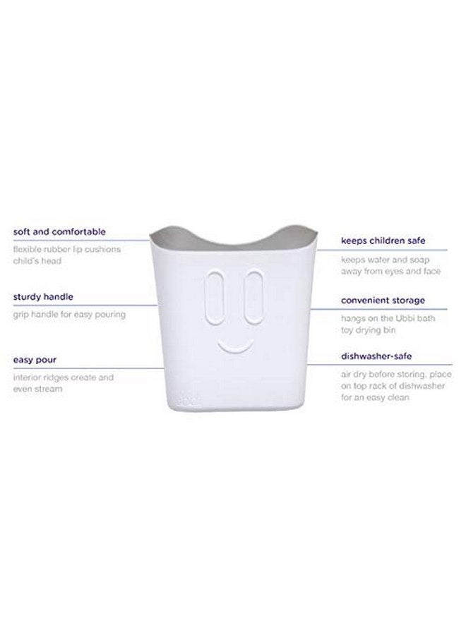 Ubbi Bath Rinse Cup for Babies & Toddlers, Baby Hair Rinse Cup, Newborn Bath Time Essential, Tear-Free Bath Accessory, White - Image 5