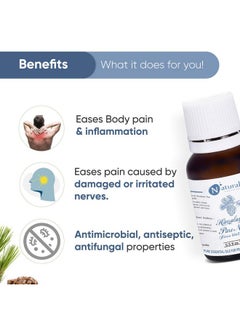نيتشوراليس زيت إبر الصنوبر الهيمالايا العطري من Essence Of Nature للتبخير والعلاج بالروائح والاسترخاء والناشر - 15 مل  - Image 3