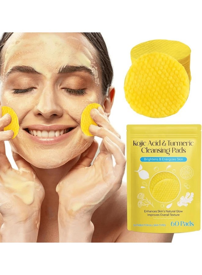 GOPINATHJI GOPINATHJI 60 PCS Turmeric Kojic Acid Pads with VC and Vitamin B5, Kojic Acid and Turmeric Cleansing Pads Balance the Skin's Oils, Remove Unwanted Exfoliation and Dirt From the Body's Skin - Image 3