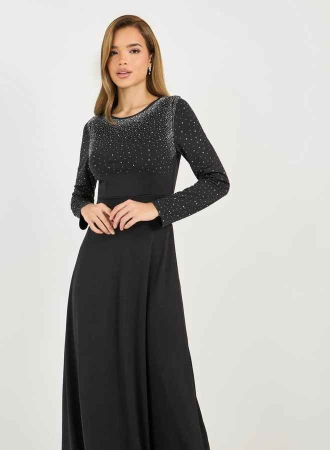Styli Embellished Evening Dress