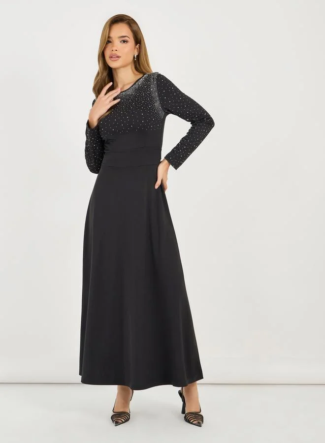 Styli Embellished Evening Dress