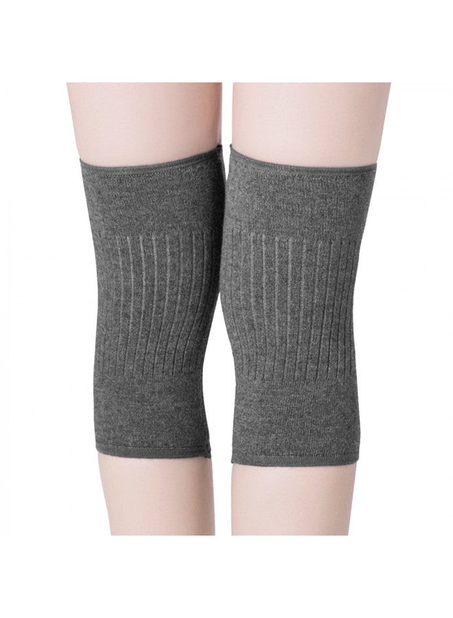 Fakeface Womens Mens Winter Knee Brace Leg Knee Warmers Sleeve Wrap Stretchy Thermal Thick Cashmere Wool Knee Pad Support - Image 2