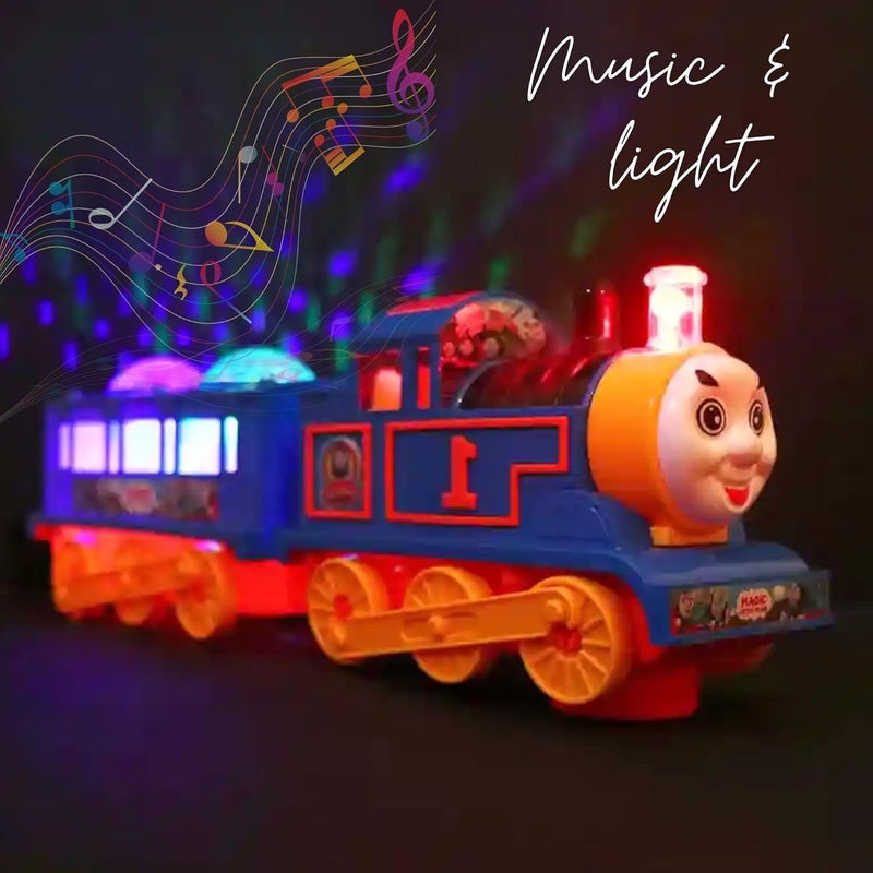 Mallexo Thomas Train Toyset for Kids 3+|1PCs Electric Engine Train with Light & Music Toys Playset for Girls and Boys Electronic Vehicle Cartoon Musical Railway Steam Trains Birthday Gift for Children - Image 2