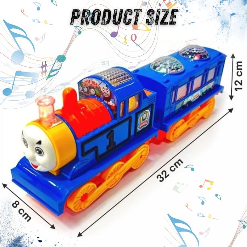 Mallexo Thomas Train Toyset for Kids 3+|1PCs Electric Engine Train with Light & Music Toys Playset for Girls and Boys Electronic Vehicle Cartoon Musical Railway Steam Trains Birthday Gift for Children - Image 4
