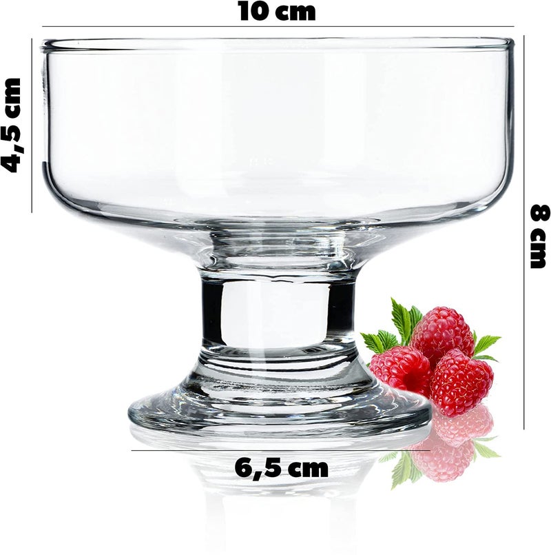 bellemax 300 ML Ice Cream Glasses Cups Dishes for Desserts, Milkshake,Fruit and Pudding Glass Serving Bowls, Perfect for Home, Restaurants and Parties Dishwasher Safe (Set of 6) (BM-07) - Image 4