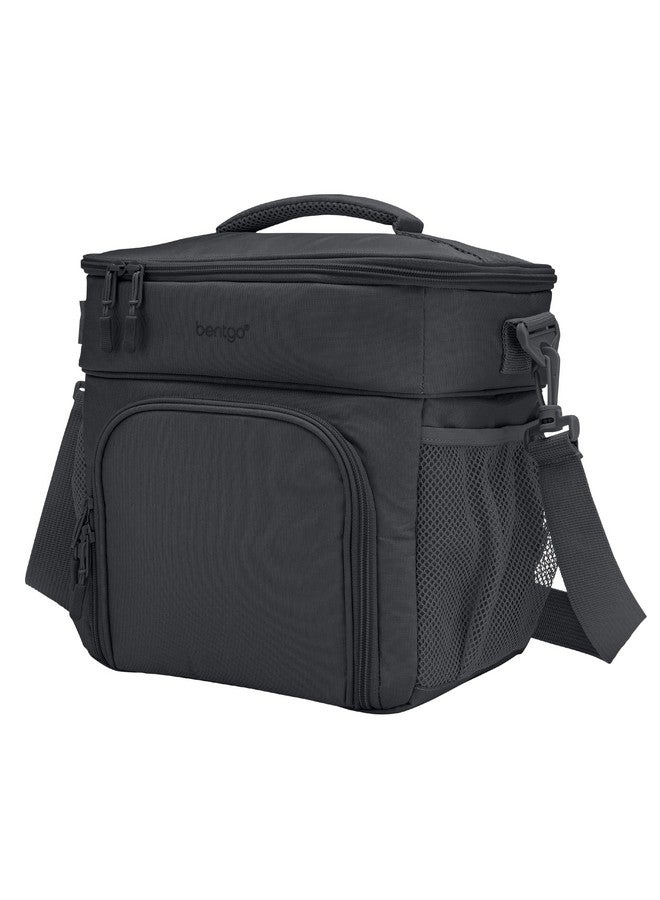 Bentgo Bentgo Prep Deluxe Insulated Multimeal Bag - Lunch Box Bag, Holds 5 Meals, Premium Insulation up to 8 Hrs, Durable, Water-Resistant - Large Capacity For Adult Meal Prep (Dark Gray) - Image 1