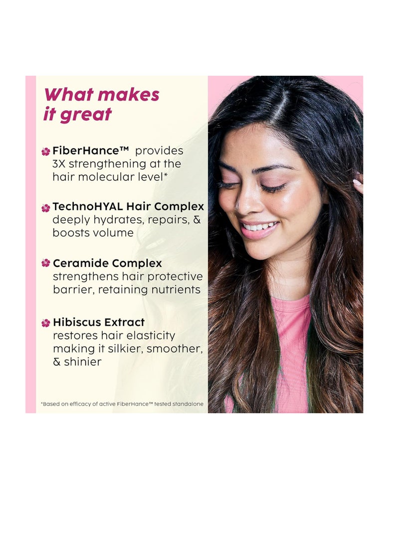 PLIX THE PLANT FIX - PLIX - THE PLANT FIX Hibiscus Bond Repair Advanced Conditioner | Repairs Hair Molecular Structure & Reduces Breakage with FiberHance™ & TechnoHYAL Hair Complex | 175ml - Image 1