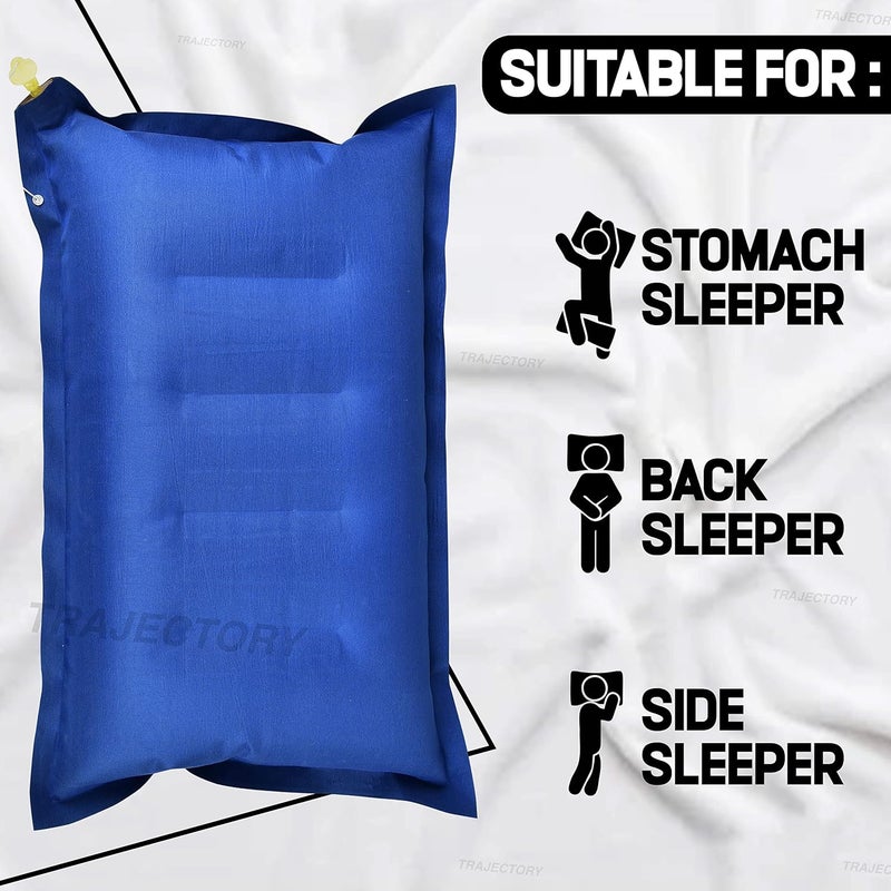 Air Son Air Son Inflatable Air Pillow Travel headrest Accessory with 2 Years Warranty for Plane Flight Bus and Office for Men and Women Inflatable Pillow Blue - Image 5