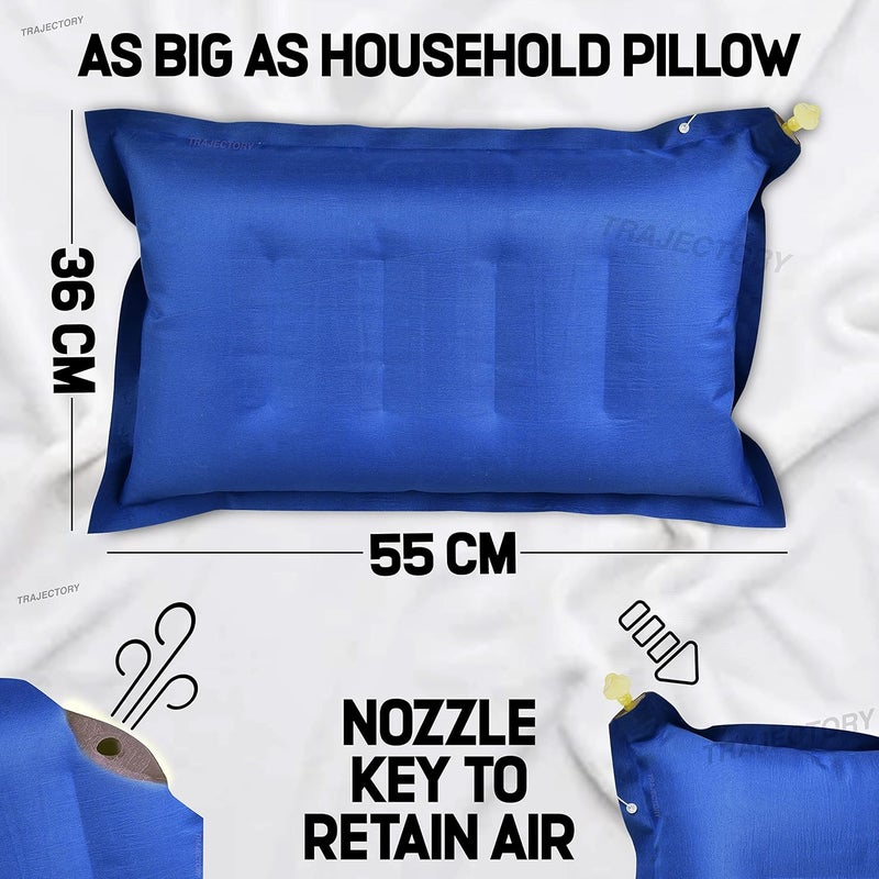 Air Son Air Son Inflatable Air Pillow Travel headrest Accessory with 2 Years Warranty for Plane Flight Bus and Office for Men and Women Inflatable Pillow Blue - Image 4