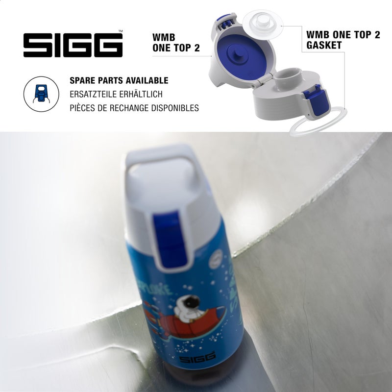 Sigg - Kids Water Bottle - Shield ONE Space - Leakproof - Lightweight - BPA Free - Stainless Steel - Blue With Astronaut - 17 Oz - Image 4