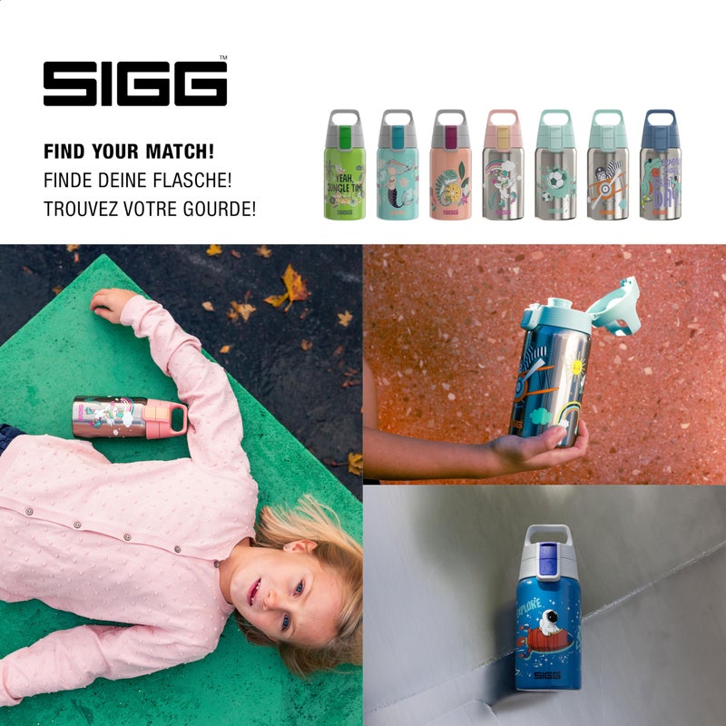 Sigg - Kids Water Bottle - Shield ONE Space - Leakproof - Lightweight - BPA Free - Stainless Steel - Blue With Astronaut - 17 Oz - Image 5