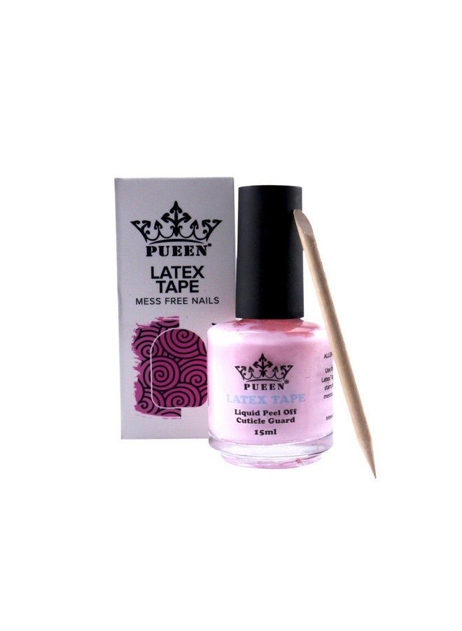 PUEEN Latex Tape Peel Off Cuticle Guard Skin Barrier Protector Nail Art Liquid Tape 15ml Pink - BH000584 - Image 1