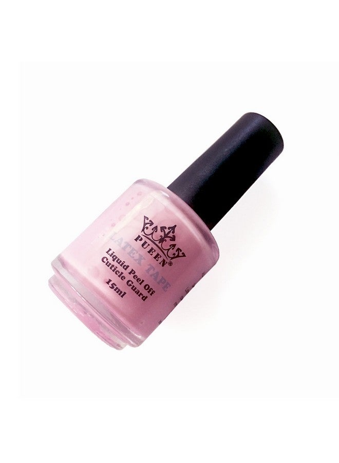 PUEEN Latex Tape Peel Off Cuticle Guard Skin Barrier Protector Nail Art Liquid Tape 15ml Pink - BH000584 - Image 2