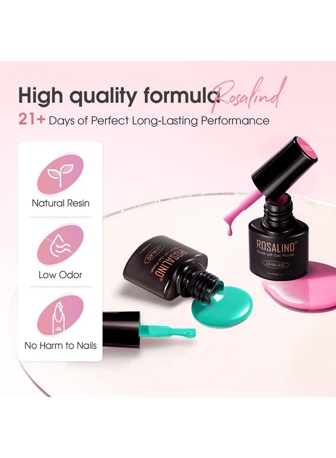 روزاليند مجموعة طلاء أظافر جل من روزاليند، 30 قطعة، مع قاعدة لامعة غير لامعة وطبقة علوية لامعة، طلاء أظافر جل متعدد الألوان، مجموعة أظافر جل تدوم طويلاً، هدايا مانيكير منزلية الصنع - Image 4