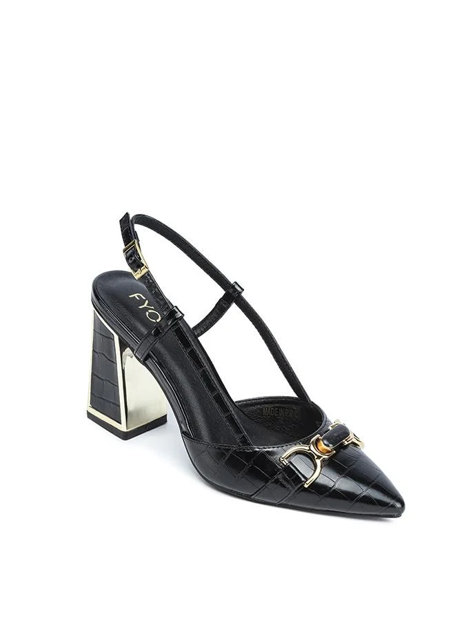 فايور Croc-Embossed Architectural Slingback MC 006