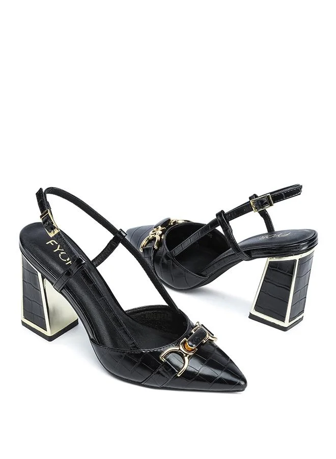 Fyor  Croc-Embossed Architectural Slingback MC 006 for Women | Best Price UAE