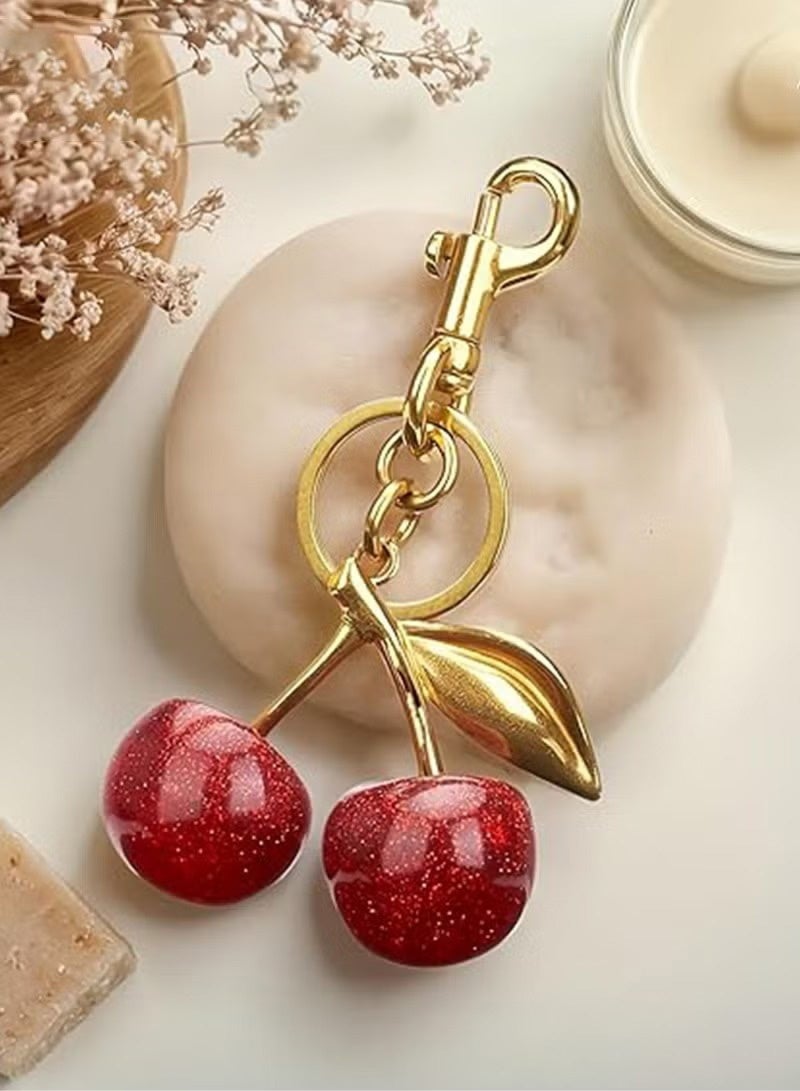 JOGAMS Cherry Bag Charm Purse Charms Keychain Car Cherry Accessories Bag Accessory Keychians Gifts for Women Purses Bags Handbags Wallets Backpacks - Image 3