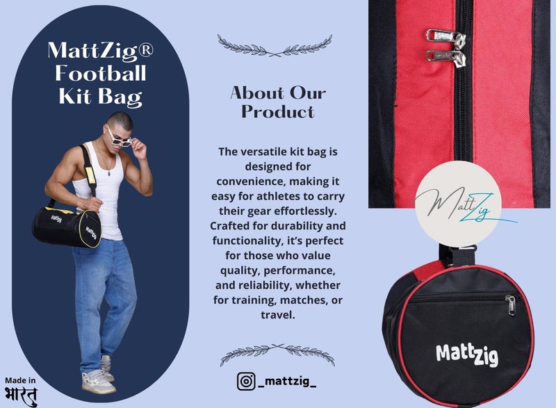 MATTZIG ® Club Football Kit (One Pair of Striped Lycra Socks + One Pair of Shin Guard + One Pair of Cotton Arm Sleeves + One Kit Bag) (White/Red, Red) - Image 5