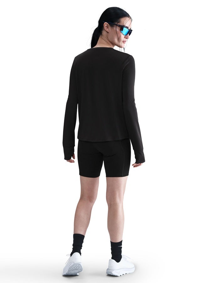 Nike Women’S Nike One Classic Dri-Fit Long-Sleeve Top (White) - Image 2