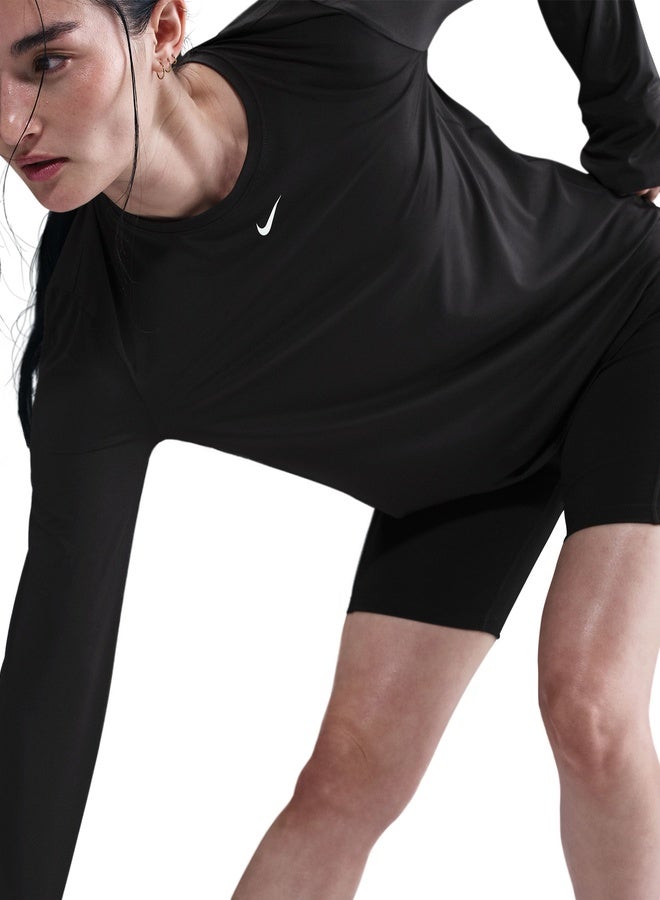 Nike Women’S Nike One Classic Dri-Fit Long-Sleeve Top (White) - Image 5