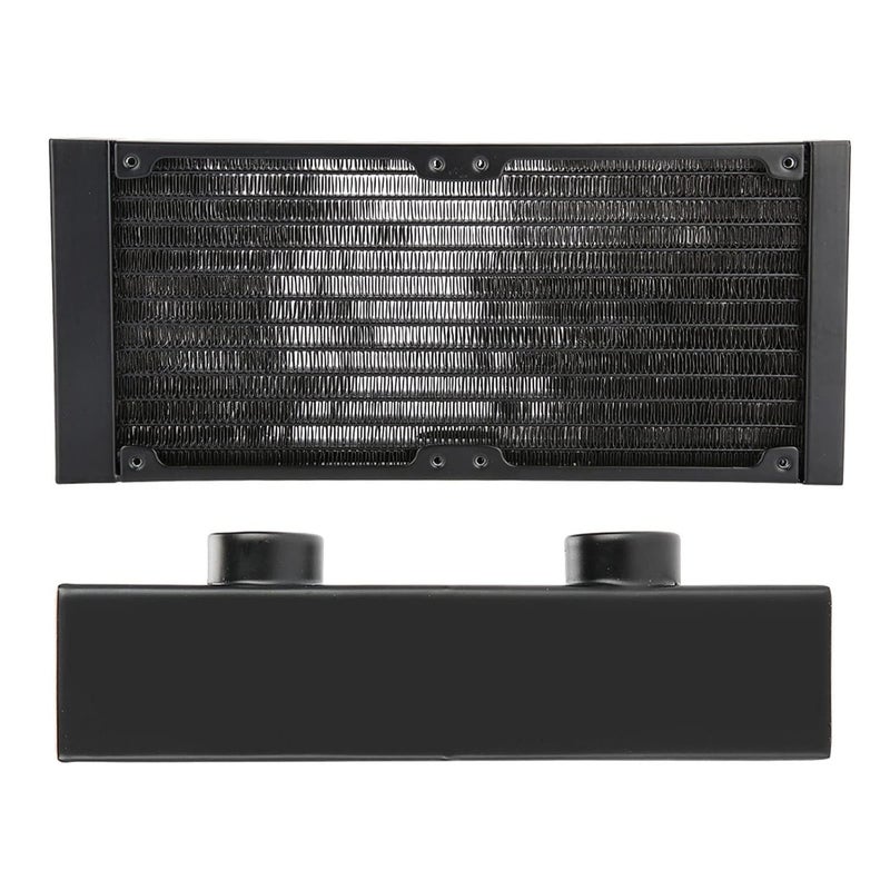 12 - Tube PC Heat Exchanger with G1/4 Thread, Water Cooler Tube for Computer Water Cooling System, Built - in Water Separator, Red Copper Fin and Brass for CPU (240mm) - Image 5