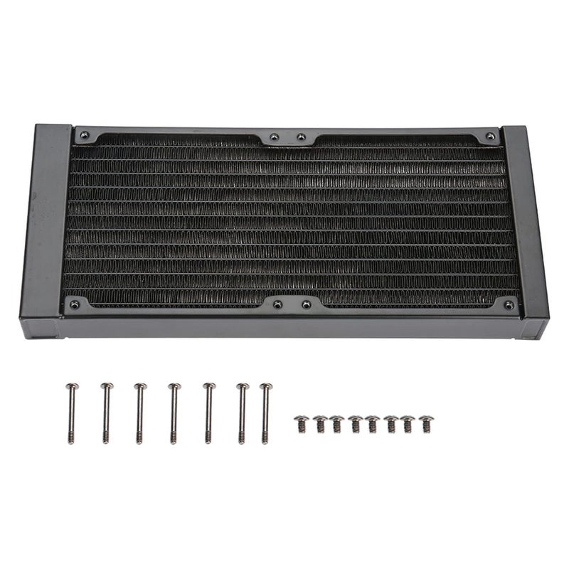 12 - Tube PC Heat Exchanger with G1/4 Thread, Water Cooler Tube for Computer Water Cooling System, Built - in Water Separator, Red Copper Fin and Brass for CPU (240mm) - Image 4