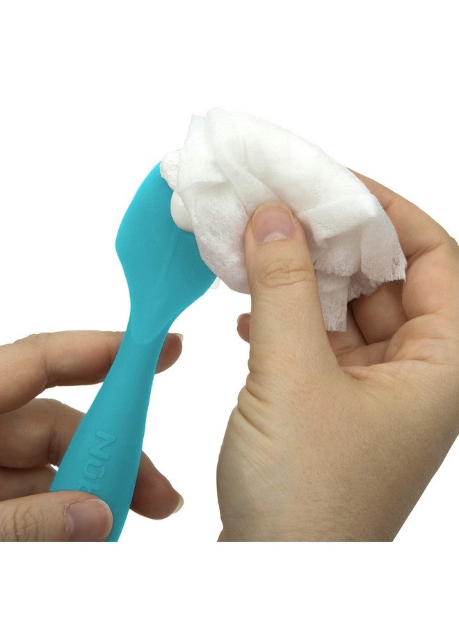 Nuby Dr. Talbots Silicone Diaper Cream Brush with Suction Base, Aqua - Image 3