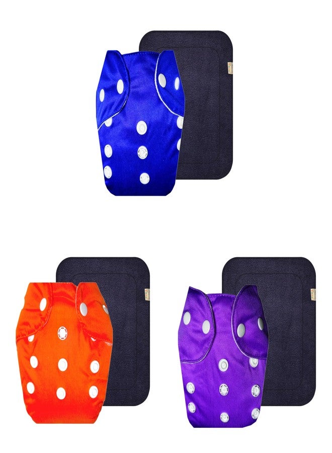 Dumbledo Lite Cloth Diaper with Black Insert (Pack of 3) | Snug Fit | Breathable | Adjustable Snaps | Trusted by Moms | 3 Months - 2 Years | Unisex Baby - Image 1