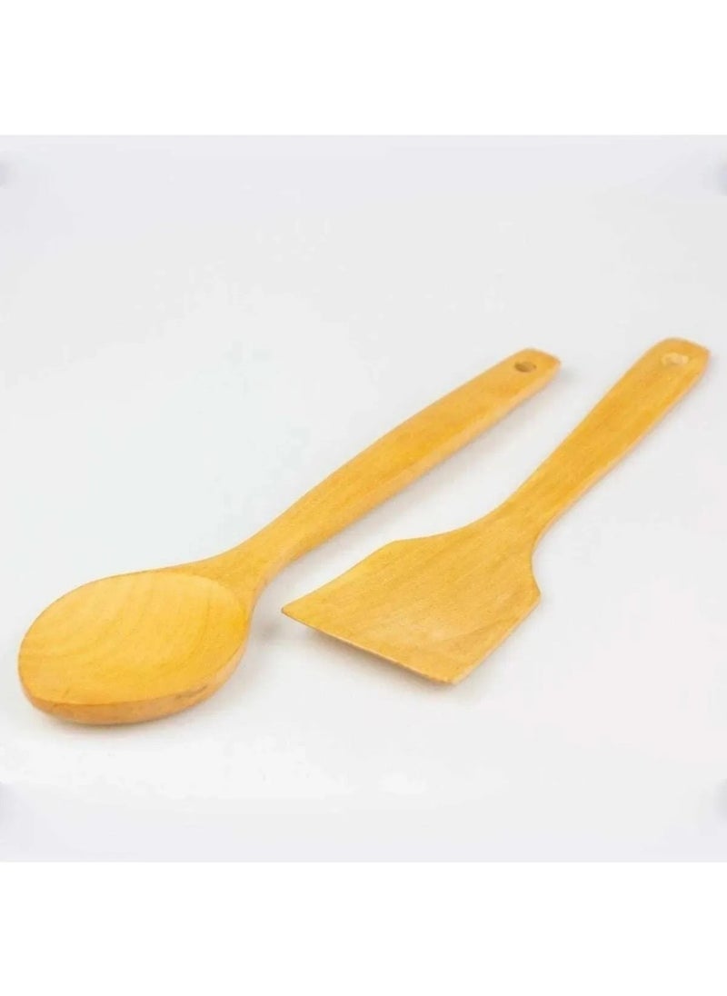Tamu Wooden Spoon Spatula Wooden Set of 2 27CM Rice Spoon  - Image 1
