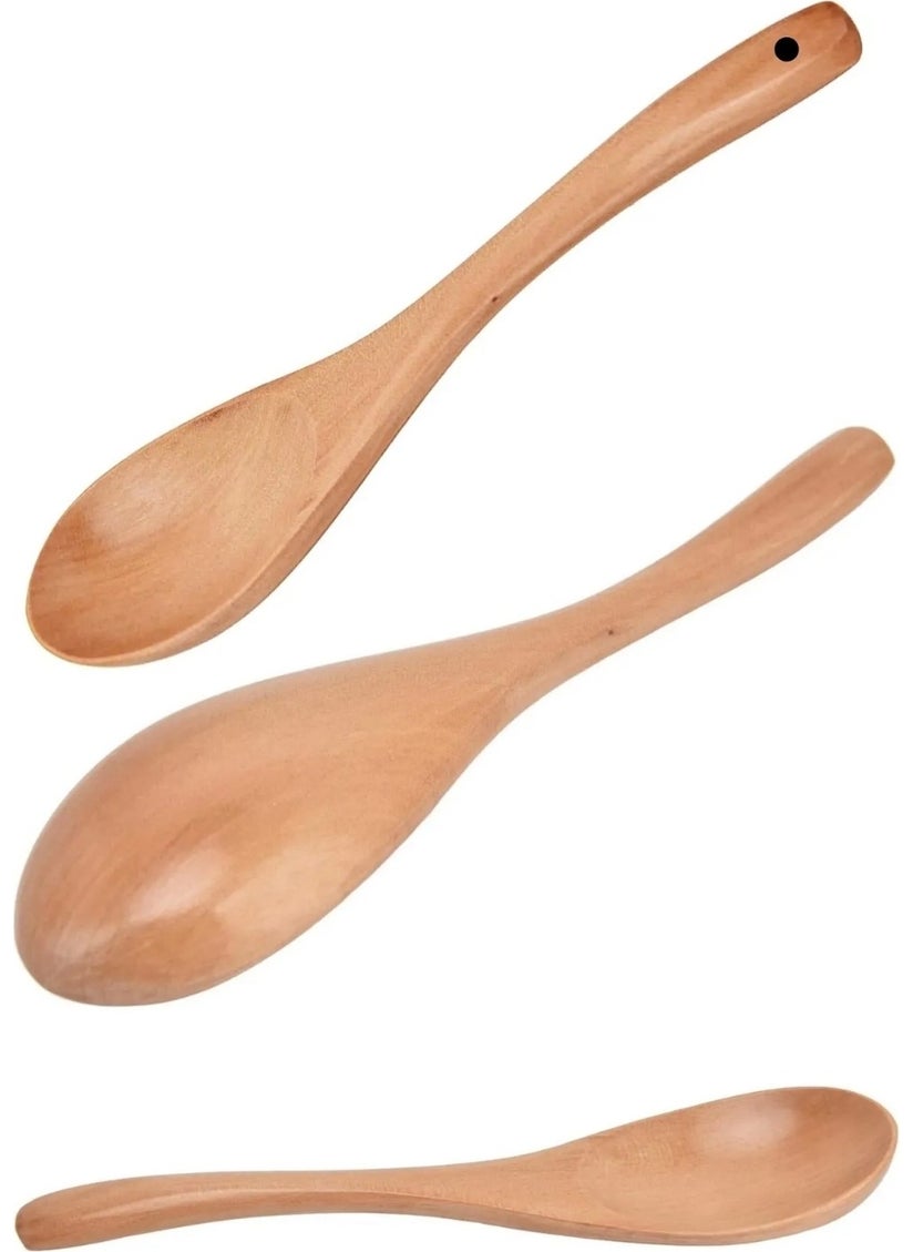 Tamu Wooden Spoon Spatula Wooden Set of 2 27CM Rice Spoon  - Image 4