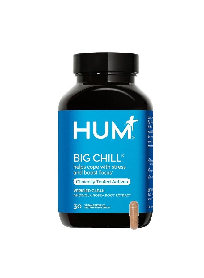 HUM Big Chill - Calming Supplement with Rhodiola Rosea for Stress & Mood Support - Balances Adrenal Health for Improved Stress Response (30-Count) - Image 1
