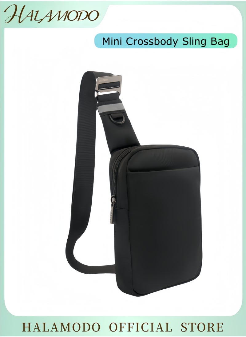 HALAMODO Mini Crossbody Sling Bag Chest Bag Water Resistant Fanny Pack Running Phone Holder for Men Women Workout Travelling  - Image 1