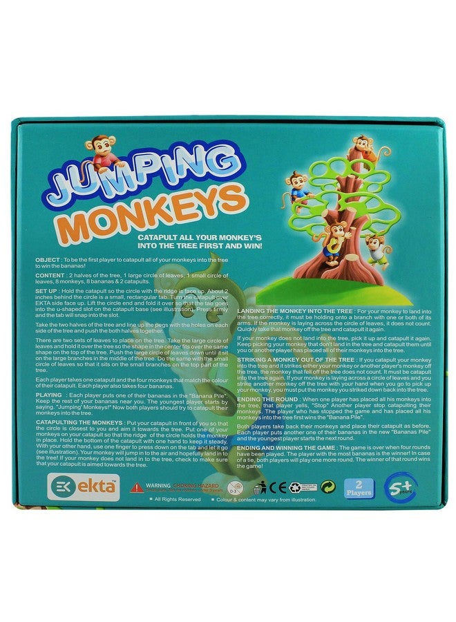 Ekta Jumping Monkeys Small Catapult Toy 2 Players Board Game For Kids (Multicolour) - Image 4