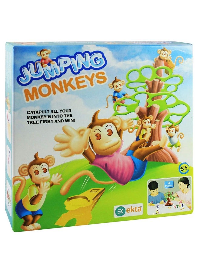 Ekta Jumping Monkeys Small Catapult Toy 2 Players Board Game For Kids (Multicolour) - Image 3