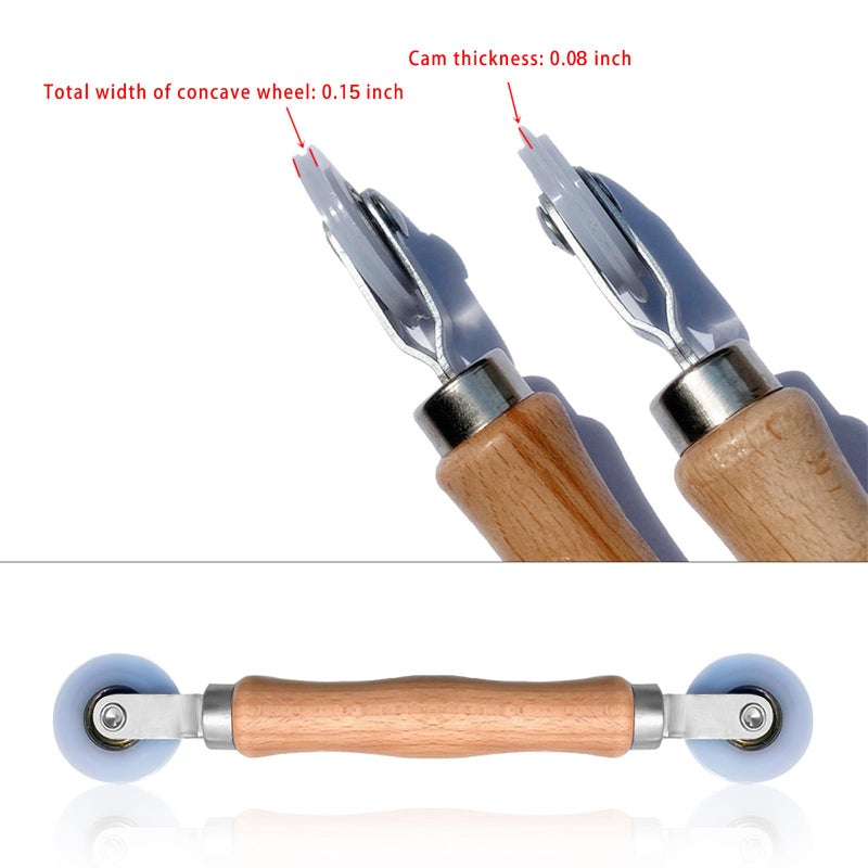 BAYTORY 3Pcs Screen Tool, Window Screen Spline Roller Tool with Wooden Handle and Steel/Nylon Bearing Wheels, Mesh Screen Door Repair Kit Easy to Use - Image 4