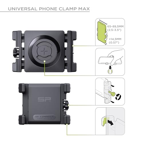 SP CONNECT Universal Bicycle Mobile Phone Holder - Smartphone Bracket Mount for Mountain & Road Bikes - Patented Twist Lock, Strong Clamp-Grip - for 58-85mm Wide Devices - Cycling, Riding Accessories - Image 2