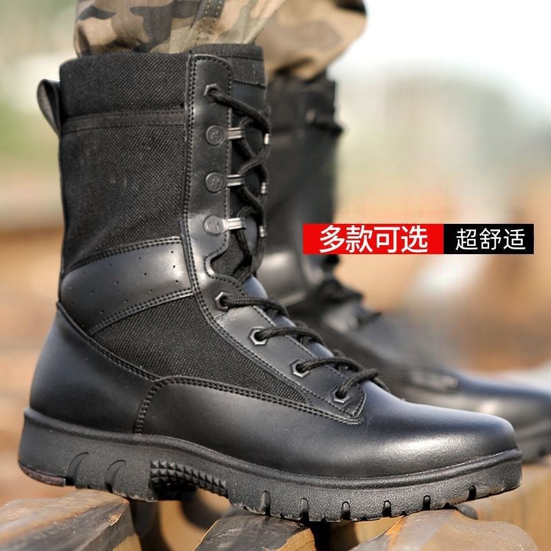 New 017 Training Boots High-Top Training Boots Outdoor Hiking Boots Lightweight Breathable Boots Men'S Security Boots Cotton Shoes - Image 3