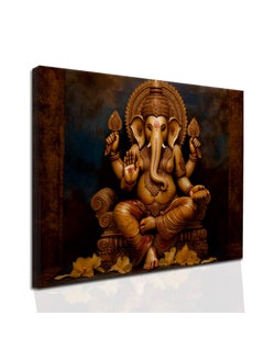 Paper Plane Design PAPER PLANE DESIGN Blessings of Ganapati Large Wall Art Divine Ganpati Artwork Ganesha s Framed Canvas Painting For Office Living Room Bedroom Office Home Decor. (18 x 24 Inch, D)  - Image 4