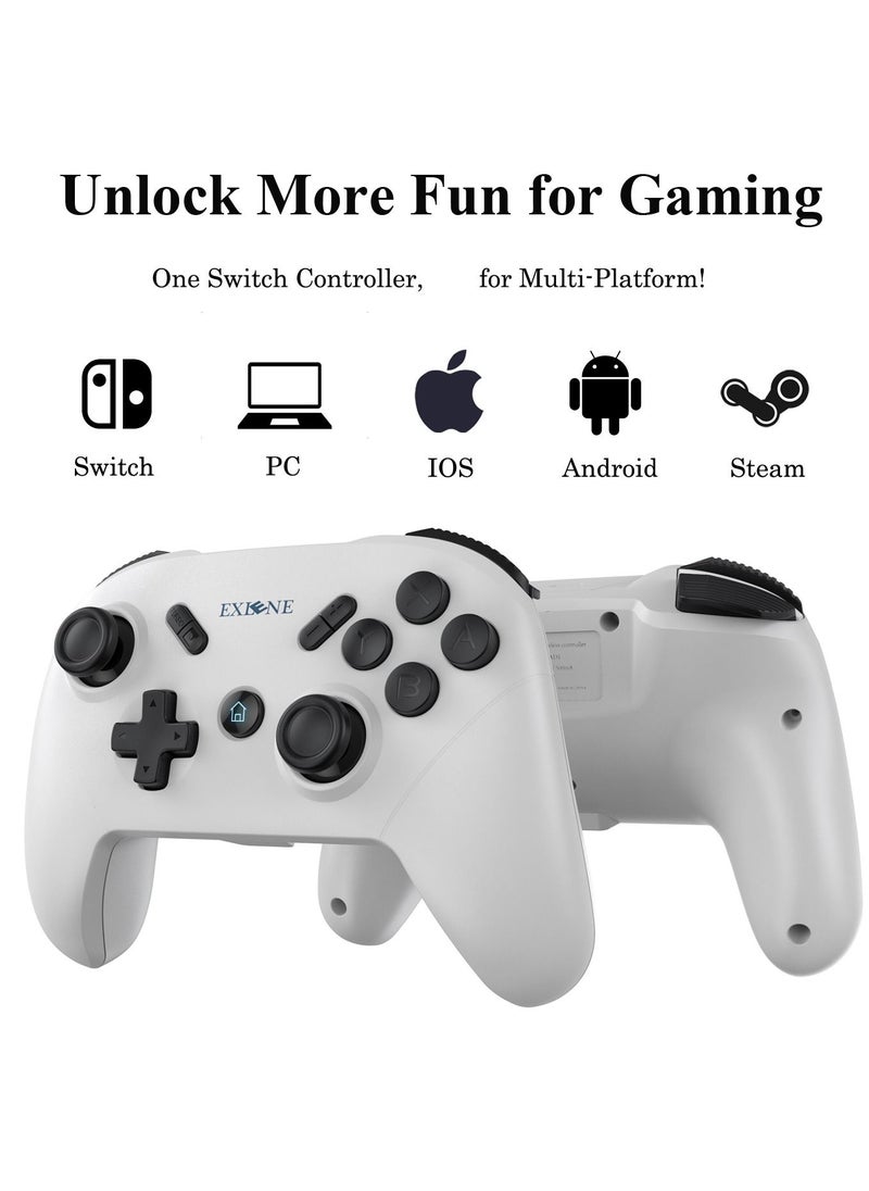 Generic Exlene Wireless Switch Pro Controller for Nintendo Switch/Switch Lite/PC/IOS/Android/Steam, Wake Up, Adjustable Vibration & Turbo, Motion Control  - Image 2